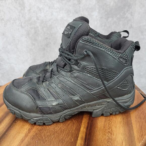 Merrell Moab 2 Tactical Combat Boots Mens 8 Black Waterproof Military‎ Shoes